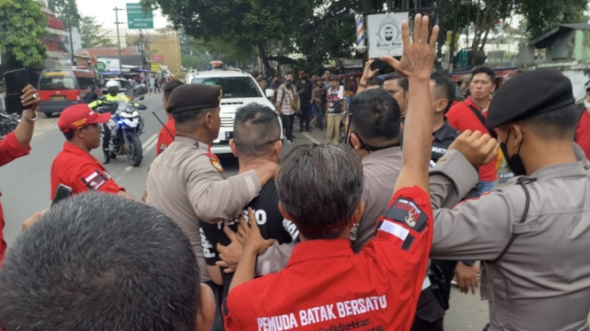 Polisi amankan satu massa aksi di PN Jaksel