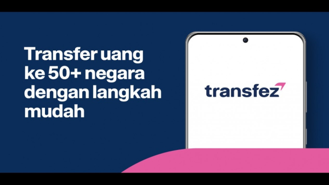 Aplikasi layanan pengiriman uang Transfez. 