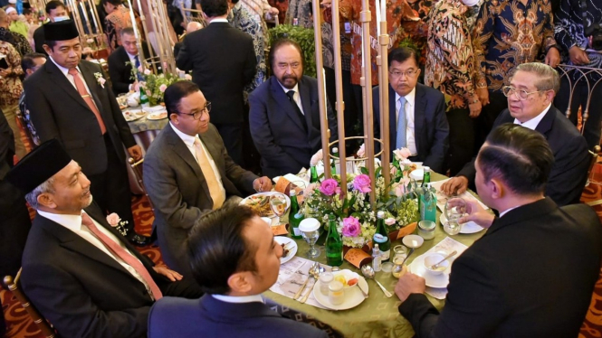 Anies satu meja dengan SBY, JK, Syaikhu, hingga Surya Paloh.