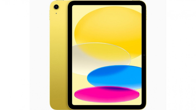 iPad generasi ke-10 varian kuning.