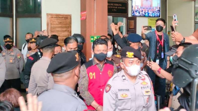 Mantan Kadiv Propam Polri Ferdy Sambo tiba di PN Jakarta Selatan 