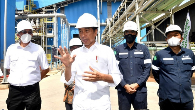 Presiden Jokowi Tinjau Pembangunan Smelter PT Timah