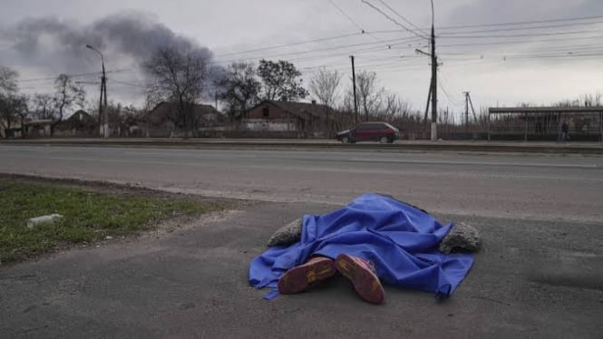 VIVA Militer: Mayat warga sipil tergeletak di Republik Rakyat Luhansk (LPR)