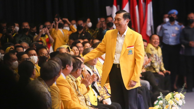 Luhut Binsar Panjaitan di HUT Golkar ke-58