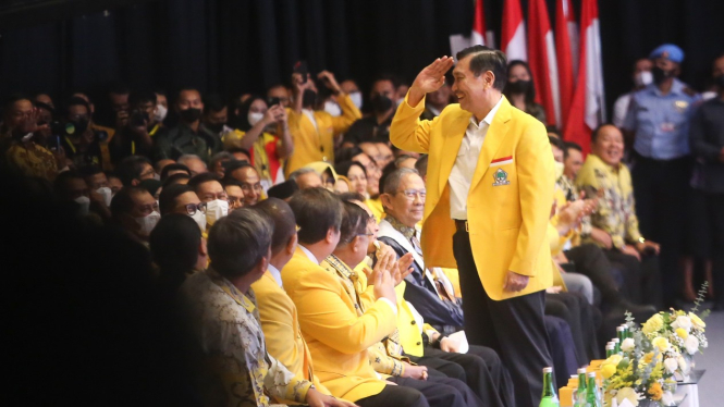 Luhut Binsar Panjaitan di HUT Golkar ke-58