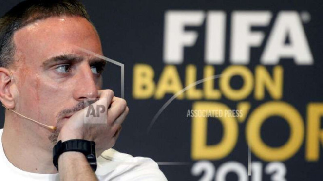 Franck Ribery en el evento FIFA Ballon D o 2013