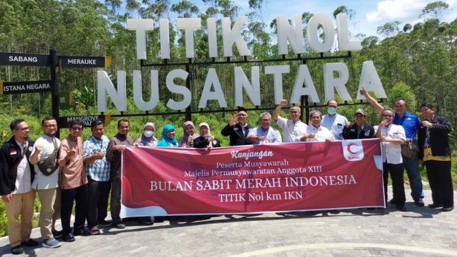 Pengurus DPN dan MPA BSMI di titik nol nusantara IKN, Kalimantan Timur