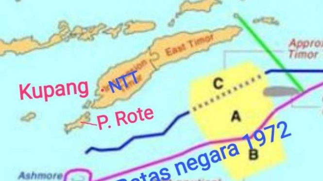 Peta Pulau Pasir. 