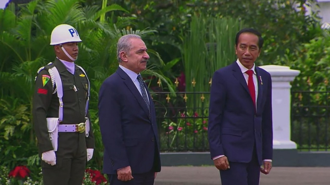 Presiden Jokowi dan PM Palestina Mohammad Ibrahim Shtayyeh