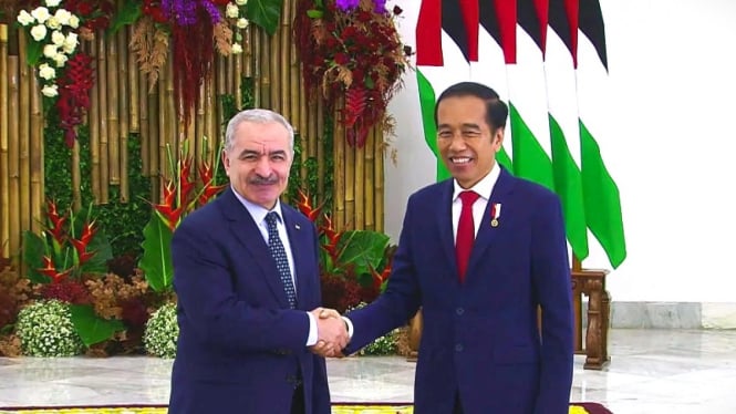 Presiden Jokowi dan PM Palestina Mohammad Ibrahim Shtayyeh