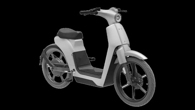 VIVA Otomotif: Honda daftar hak paten motor listrik baru bergaya retro.