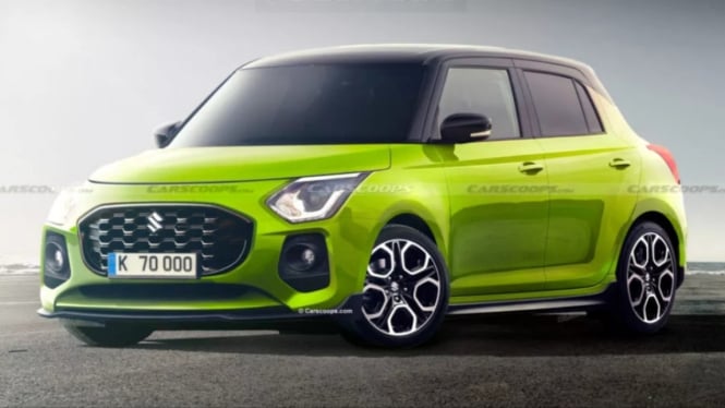 Ilustrasi gambar mobil Suzuki Swift terbaru