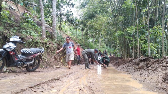 Titik longsor susulan yang menewaskan tiga warga di Kabupaten Tulungagung.