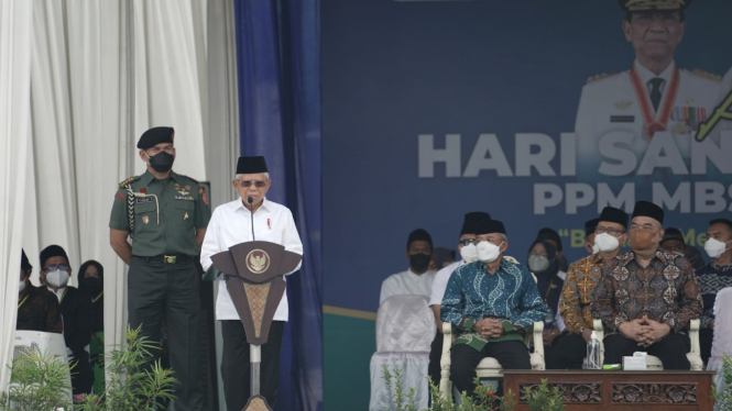 Wakil Presiden Ma'ruf Amin di Muhammadiyah Boarding School (MBS) Prambanan.