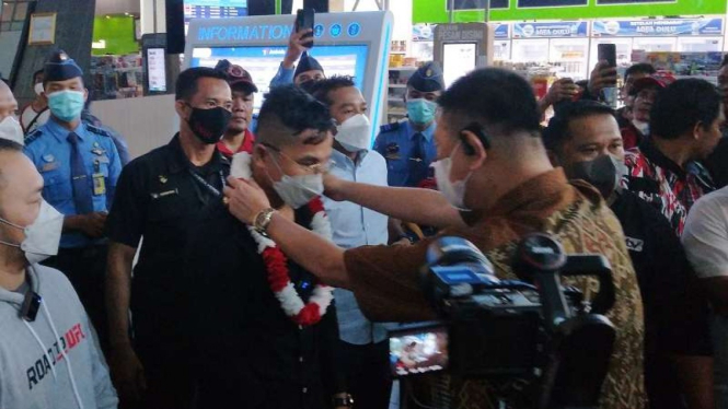 Jeka Saragih tiba di Indonesia