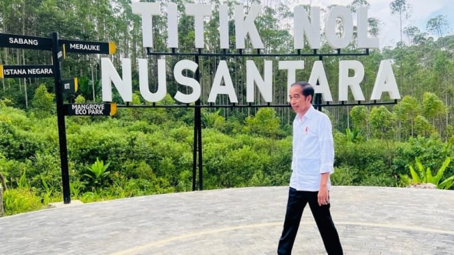 Presiden Jokowi tinjau pembangunan infrastruktur IKN