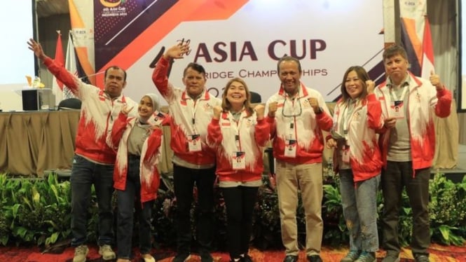 Kontingen Indonesia juara umum 4th Bridge Championship Asia Cup 2022