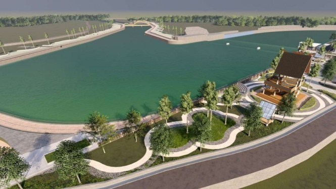 Design Intake Sungai Sepaku berkapasitas 3.000 liter per detik.