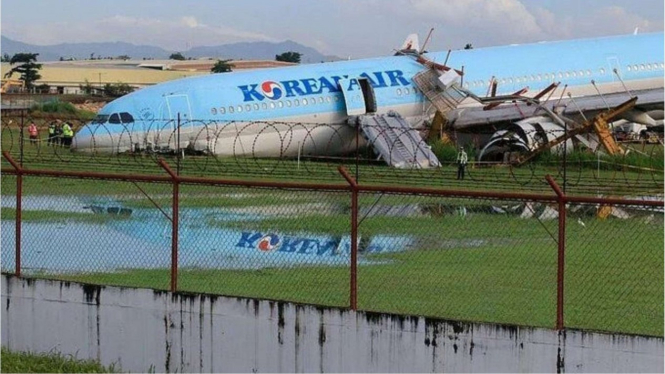 Pesawat Korean Air yang tergelincir di Cebu, Filipina