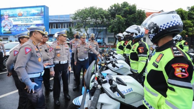 Persiapan Korlantas Polri menyediakan kendaraan listrik untuk KTT G20 Bali