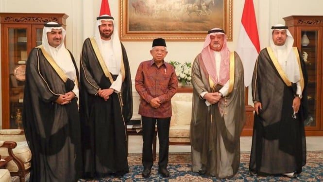 Wapres Ma’ruf Amin menerima kunjungan Menteri Urusan Haji dan Umrah Arab Saudi