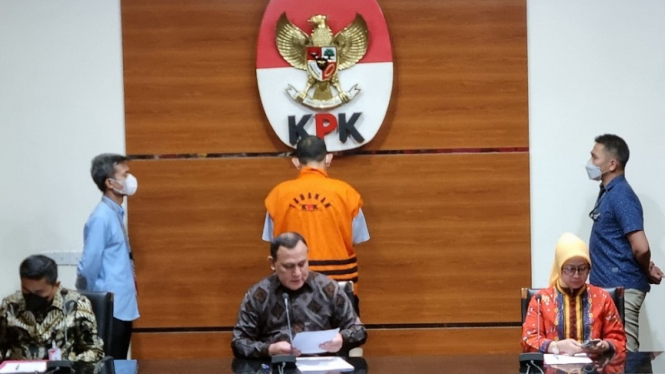 Ketua KPK Firli Bahuri menggelar konferensi pers di Gedung KPK