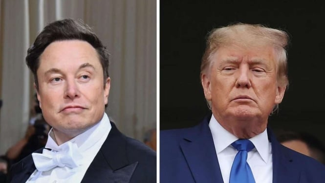 Elon Musk dan Donald Trump.