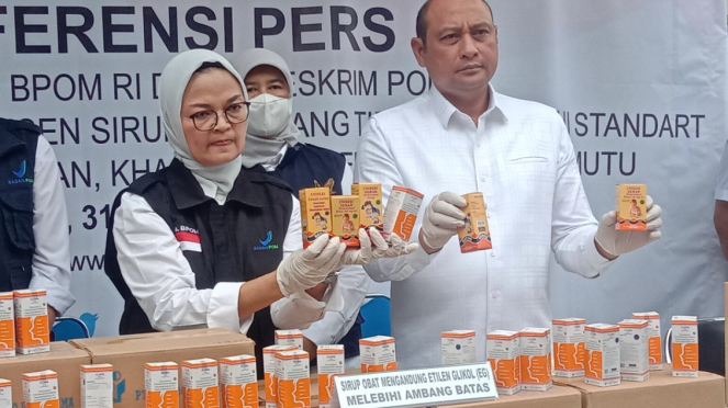 Konferensi pers BPOM terkait obat sirup yang mengandung EG dan DEG