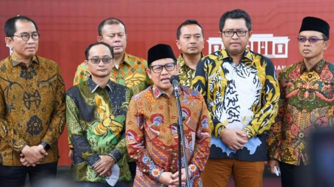 Cak Imin bersama elite PKB menemui Presiden Jokowi di Istana Negara.