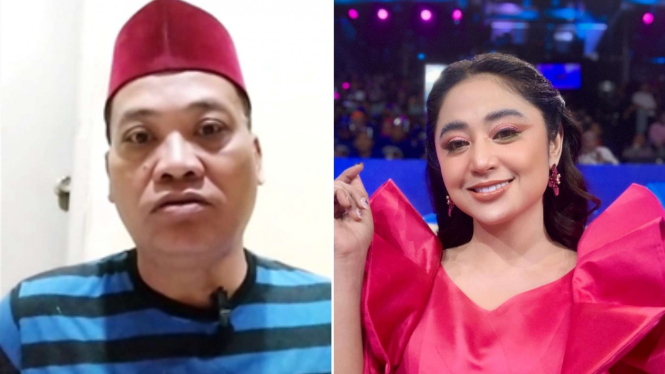 Dewi Perssik dan si Peci Merah