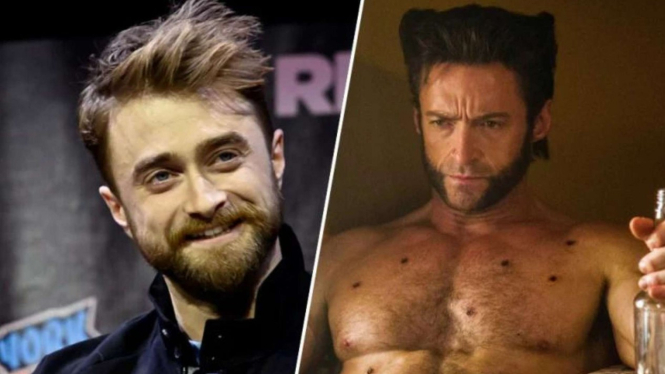 Daniel Radcliffe dan Wolverine (Hugh Jackman)