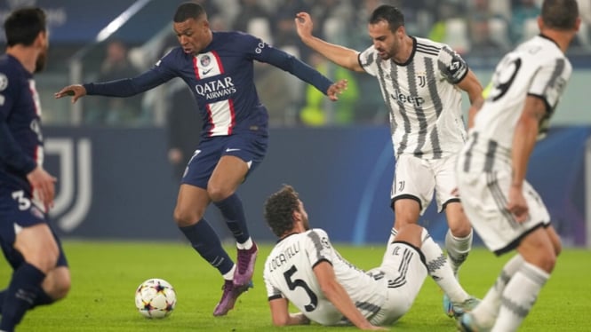 Juventus vs PSG di Liga Champions