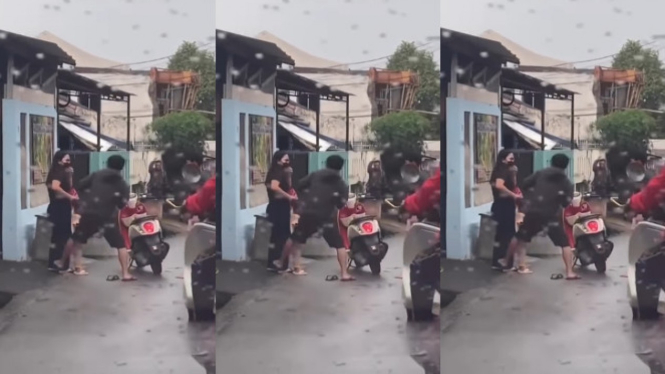  Viral Video Pria Pukul Perempuan di Pinggir Jalan  