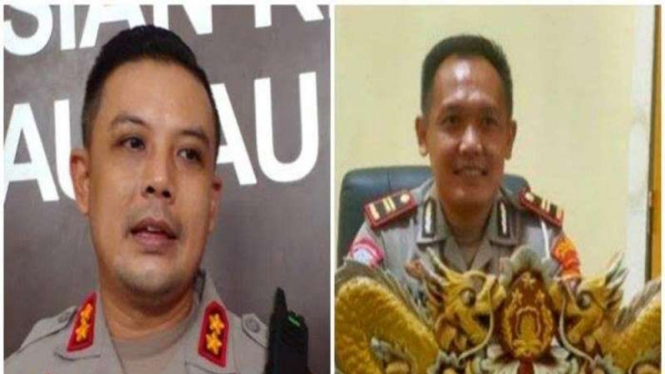 AKBP Erwin Pratomo (kiri) dan Iptu Jajat Sudrajat