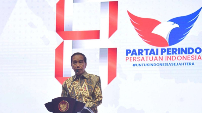 Presiden Jokowi di HUT ke-8 Partai Perindo