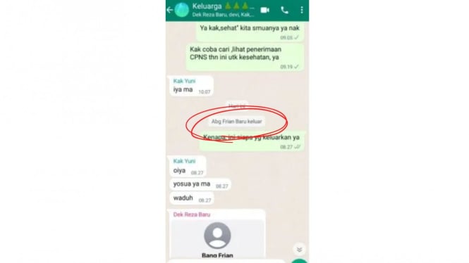 Nomor Brigadir J keluar tiba-tiba dari grup WhatsApp