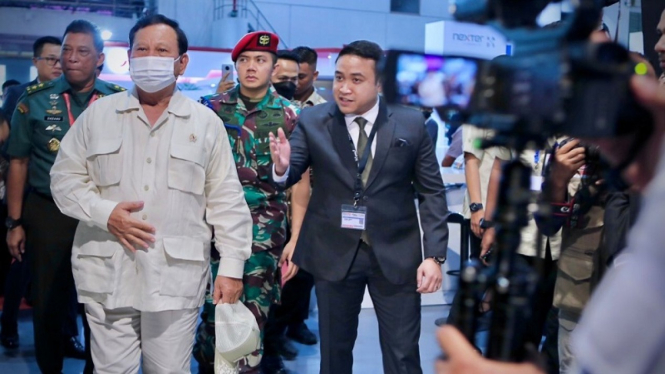 Menhan RI Prabowo Subianto di Indo Defence 2022 Expo and Forum