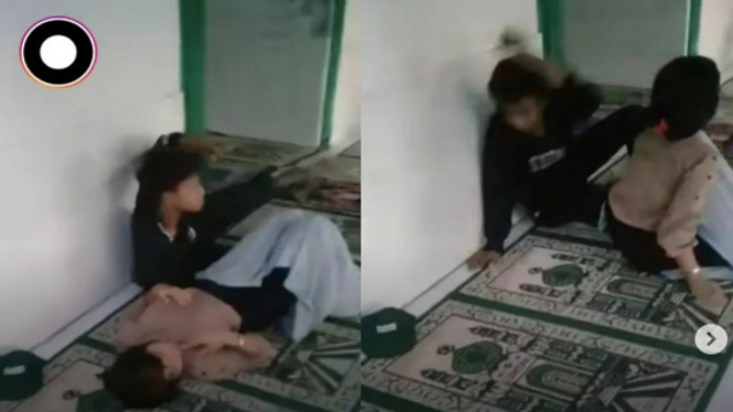 Viral Pasangan Remaja Tidur-tiduran Berdua di Masjid 