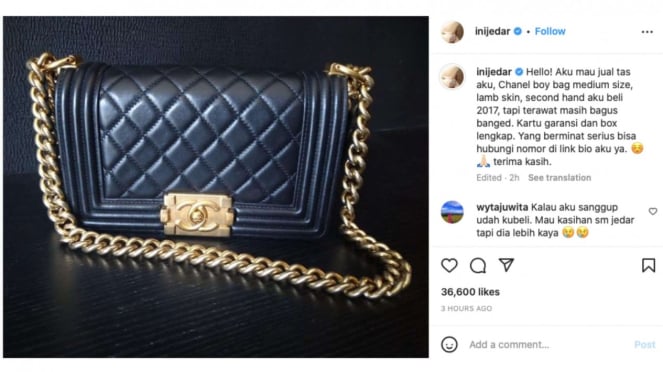 Jessica Iskandar Jual Tas Branded di IG: GaK Ada Artis Centang Biru yang  Komen