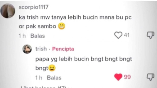 Pernyataan anak Ferdy Sambo