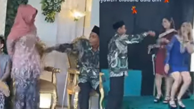 Lagi Resepsi Pernikahan, Istri Tinggalkan Suami Gegara Nyawer Biduan