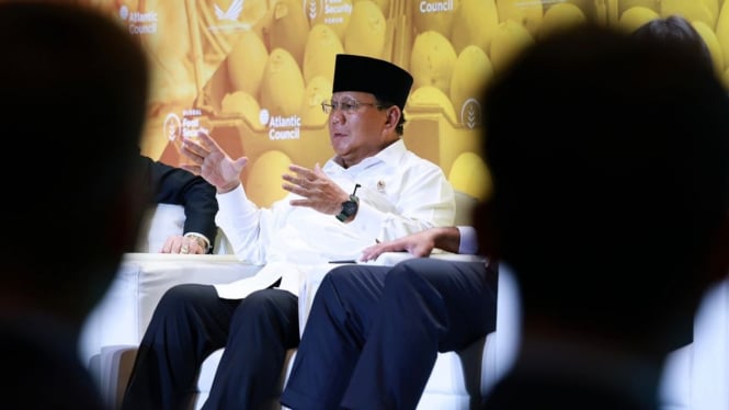 Menhan sekaligus Ketum Gerindra Prabowo Subianto saat acara G20.