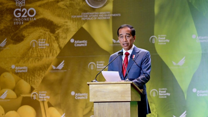 Presiden Jokowi dalam acara Global Food Security Forum