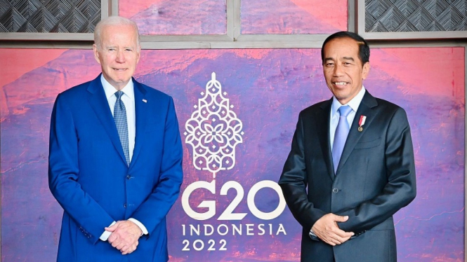 Presiden Amerika Serikat Joe Biden saat bersama Presiden RI Jokowi di Bali