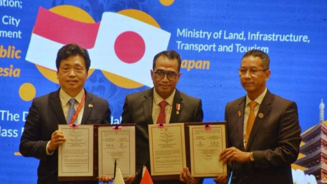 Penandatanganan nota kesepahaman antara Indonesia dengan Jepang dan Inggris.