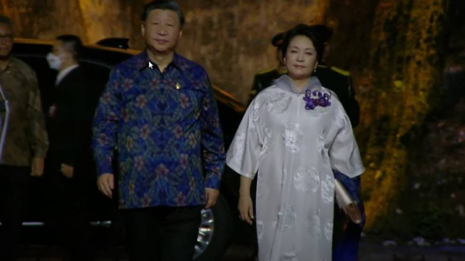 Presiden China Xi Jinping hadir dalam dinner KTT G20 di GWK Bali.