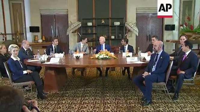 Presiden AS Joe Biden bersama pemimpin G7 dan NATO gelar pertemuan di Bali