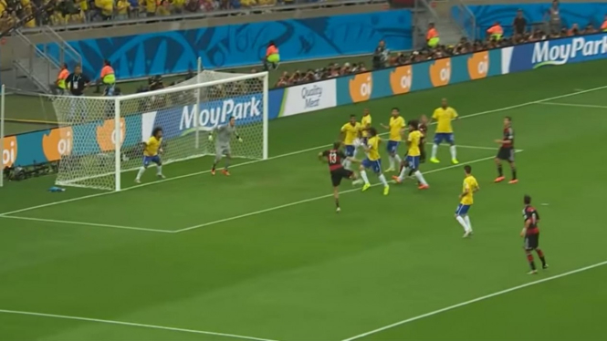 Brasil vs Jerman di semifinal Piala Dunia 2014