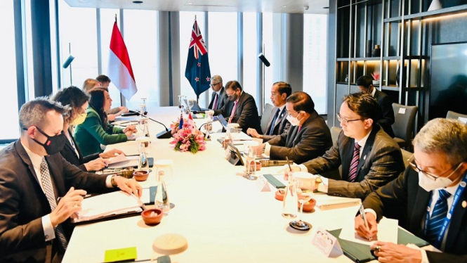 Pertemuan Bilateral Presiden Jokowi dengan PM Selandia Baru Jacinda Ardern