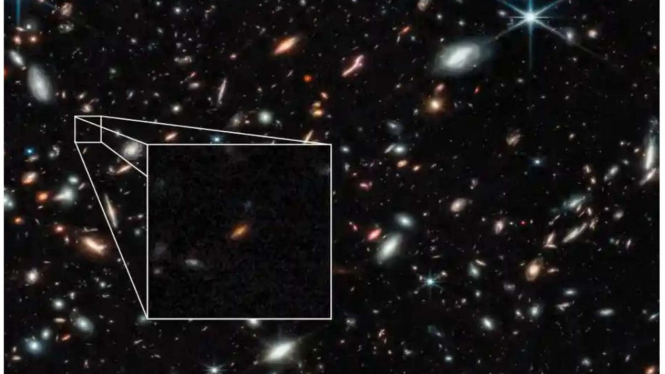 Potret galaksi yang didapat oleh James Webb Telescope.